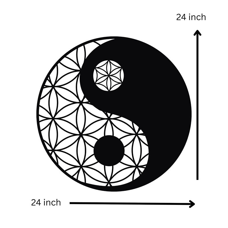 Buy Yin Yang Black Wall Art Wall Accents from Vaaree