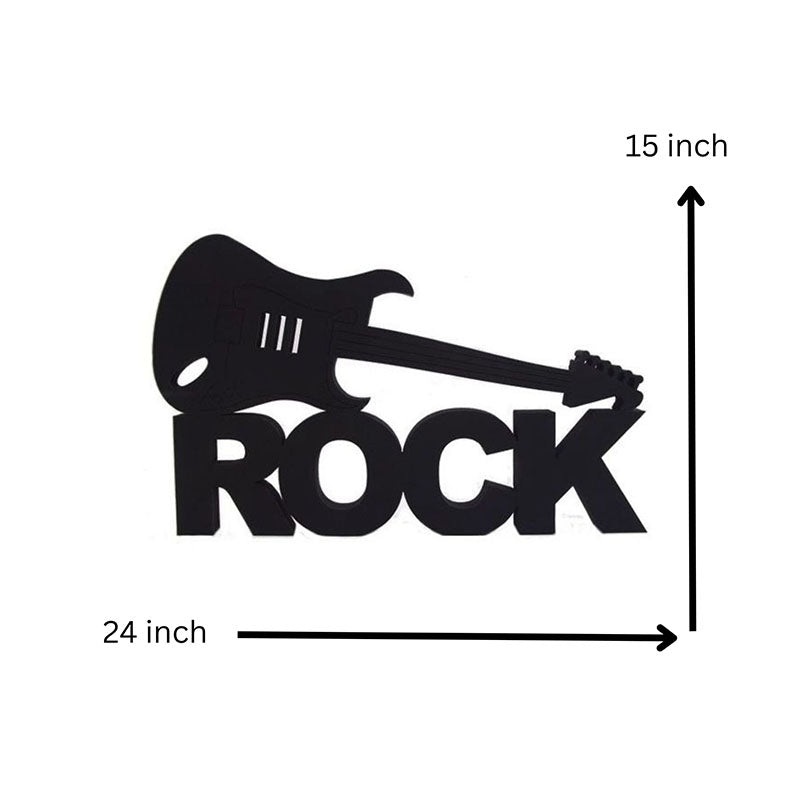 Wall Accents - Rock Music Black Wall Art