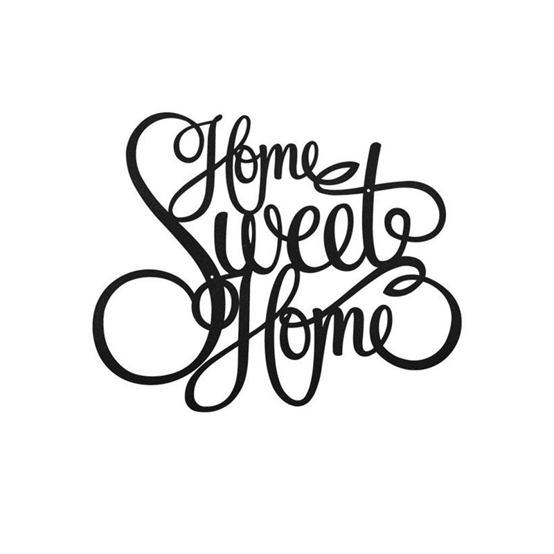 Wall Accents - Home Sweet Home Black Typography Wall Art