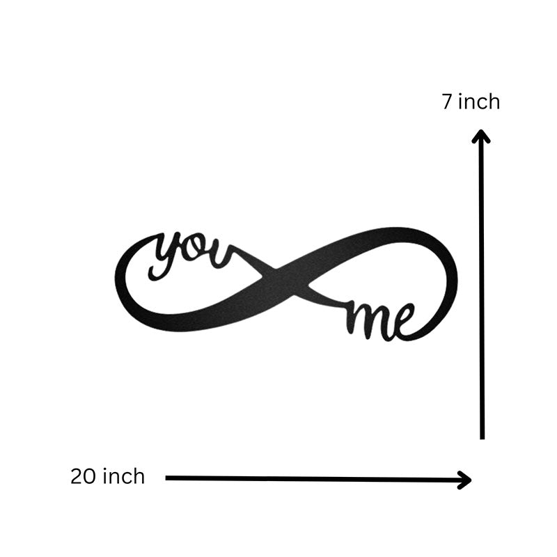 Wall Accents - You And Me Till Infinity Black Wall Art