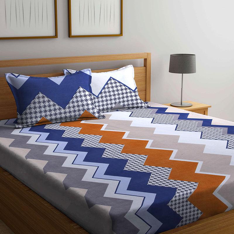 Buy Roscoe Geometric Bedsheet Bedsheets from Vaaree