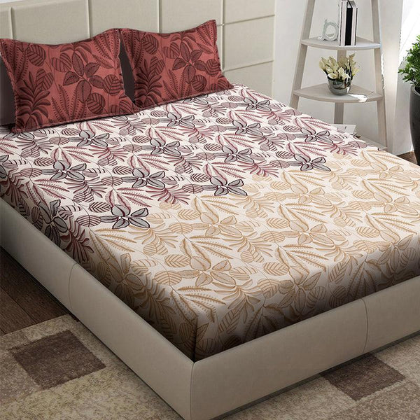 Buy Cami Floral Bedsheet - Brown Bedsheets from Vaaree