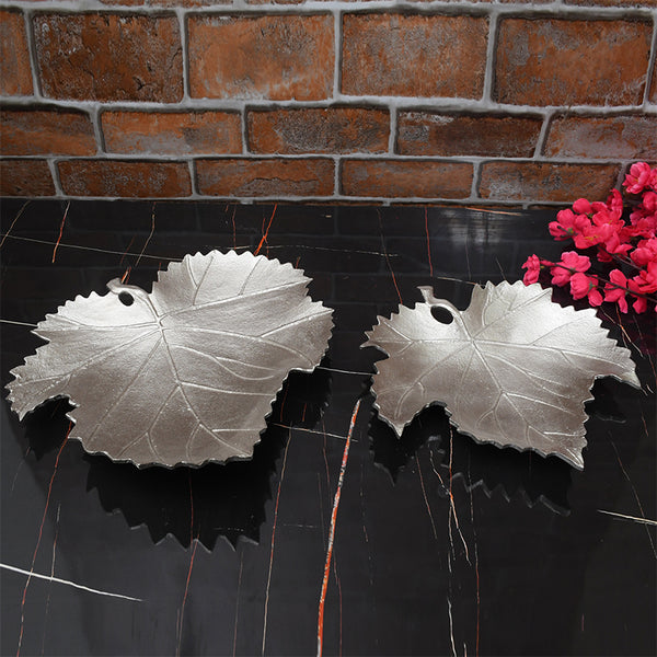 Maple Muse Accent Tray (Silver) - Set Of Two