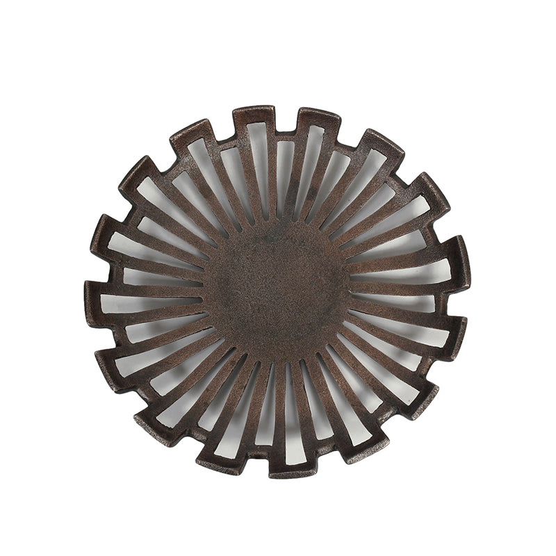 Buy Ajra Flora Serving Tray - Brown Accent Bowls & Trays from Vaaree