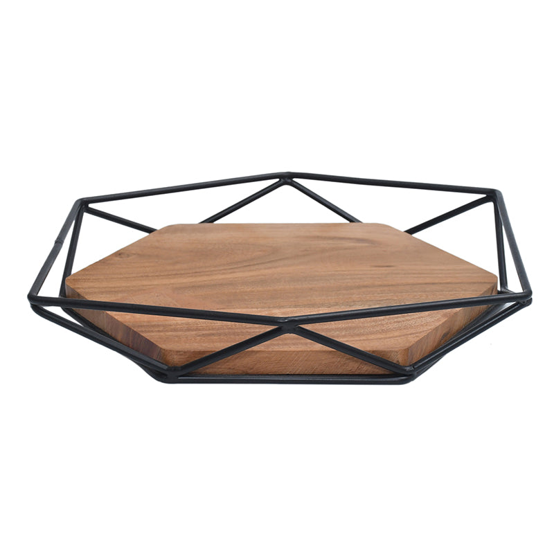 Serving Tray - Nidara Geometric Serving Tray - Black