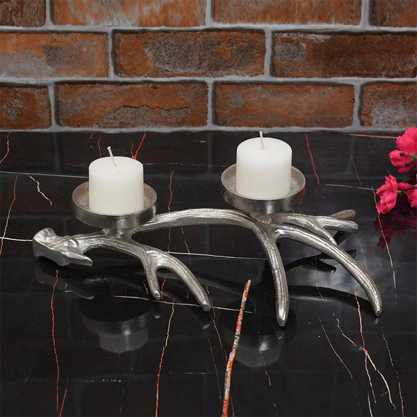 Buy Antler Charm Candle Holder - Silver Candle Holders from Vaaree