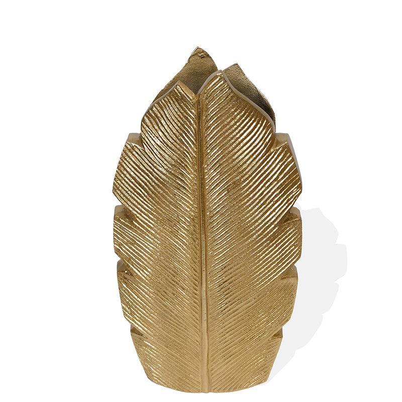 Buy Palm Laef Vase - Gold Vase from Vaaree