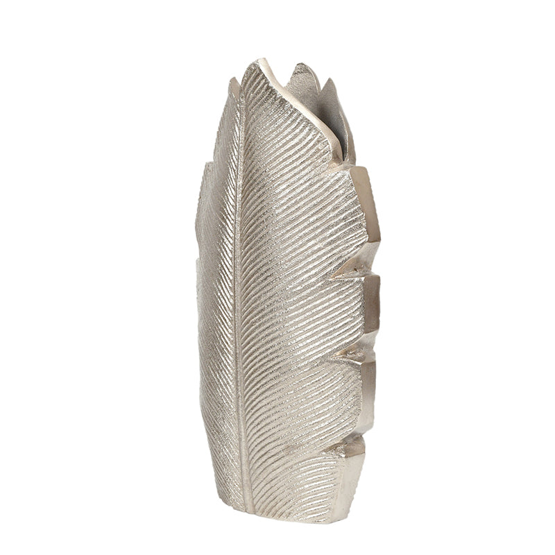 Buy Palm Laef Vase - Silver Vase from Vaaree