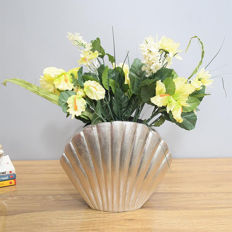 Buy Oyster Treasure Vase - Silver Vase from Vaaree