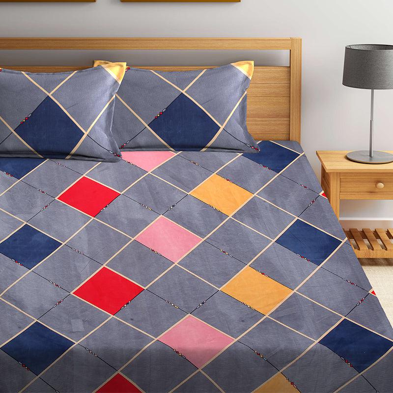 Buy Brody Geometric Bedsheet Bedsheets from Vaaree