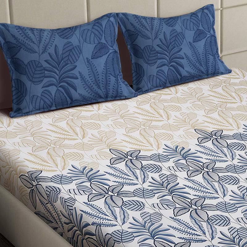 Buy Cami Floral Bedsheet - Blue Bedsheets from Vaaree