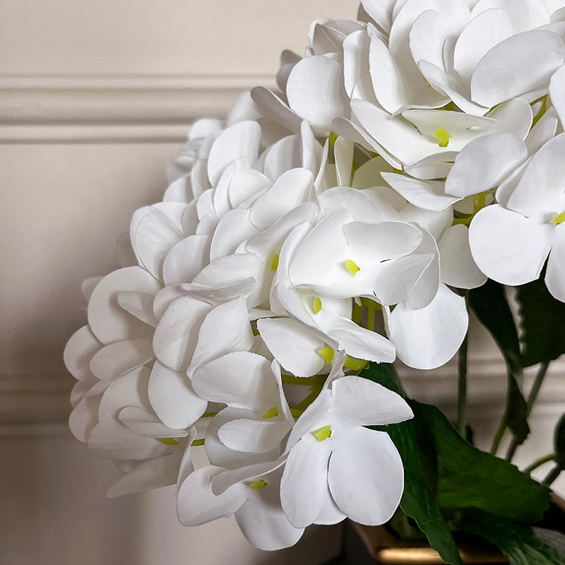 Buy Faux Everlasting Hydrangea Flower Stick - White Artificial Flowers from Vaaree