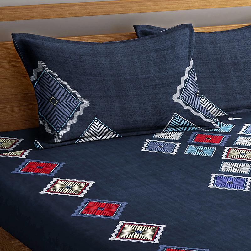 Buy Pabble Geometric Bedsheet Bedsheets from Vaaree