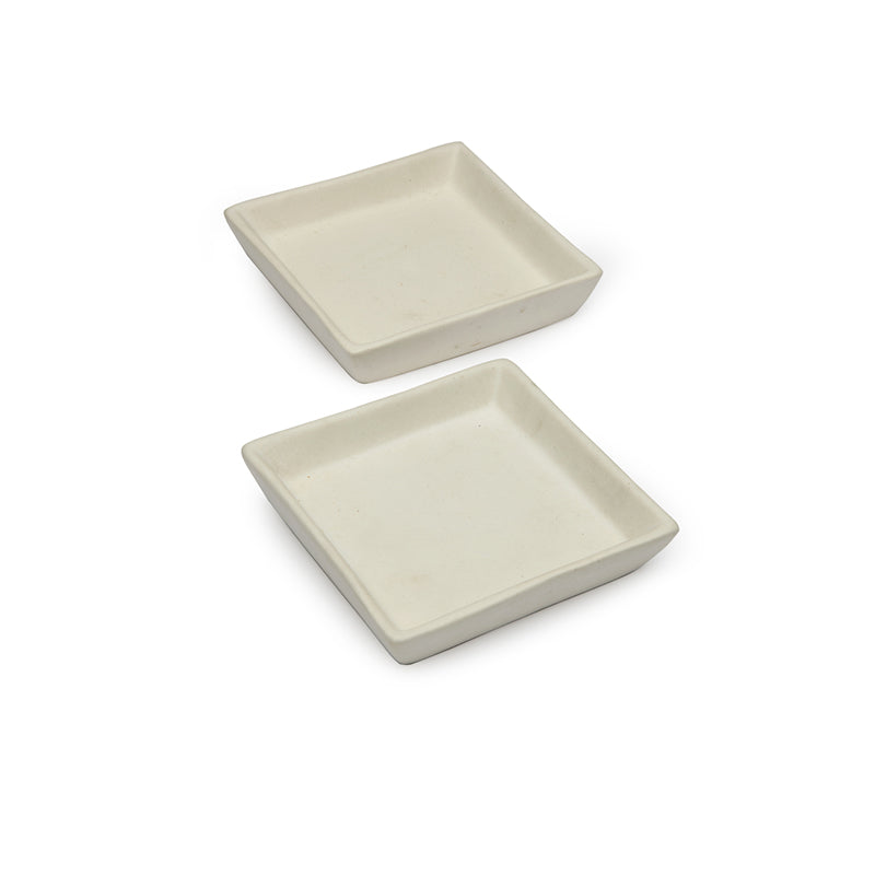 Platter - Metrica Square Stoneware Platter - Set Of Two