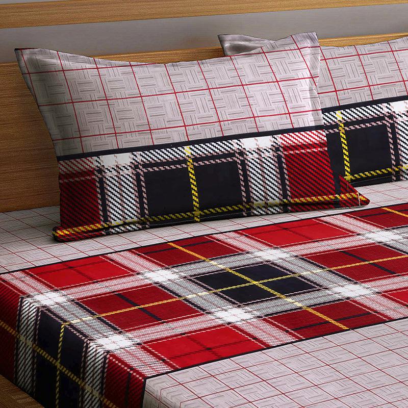 Buy Wizzer Checkered Bedsheet Bedsheets from Vaaree