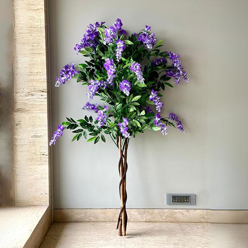 Buy Faux Sweet Pea Midnight Blue Plant - 5 Feet Artificial Plants from Vaaree