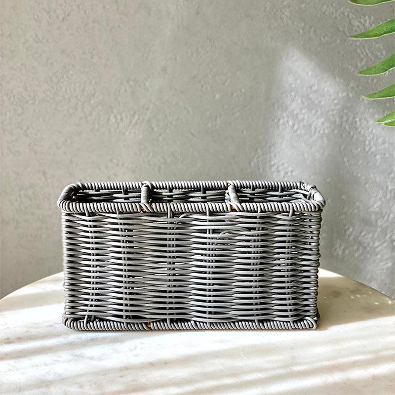 Buy Anura Rattan Cutlery Holder - Grey Cutlery Stand from Vaaree