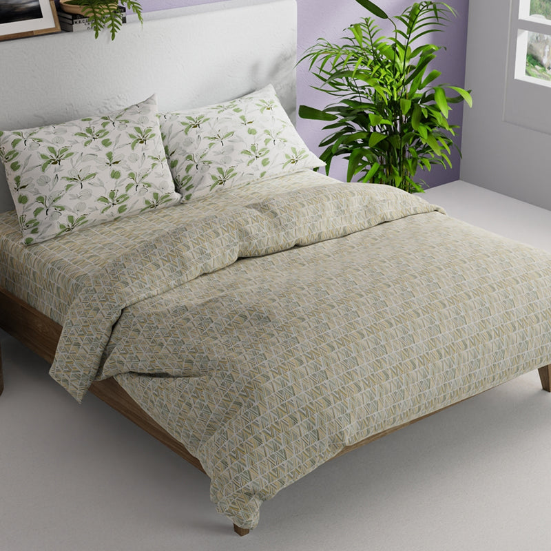 Buy Troy Floral Bedding Set - Yellow Bedding Set from Vaaree