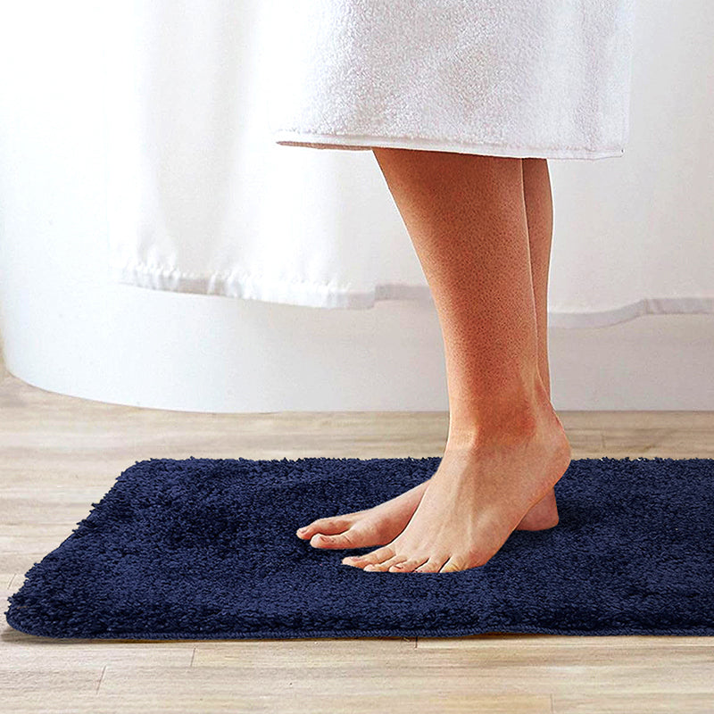 Buy Cleve Anti Skid Bath Mat - Navy Blue Bath Mats from Vaaree