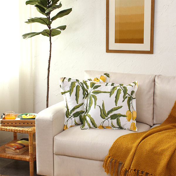 Amra Cushion Cover (Yellow) - Set Of Two