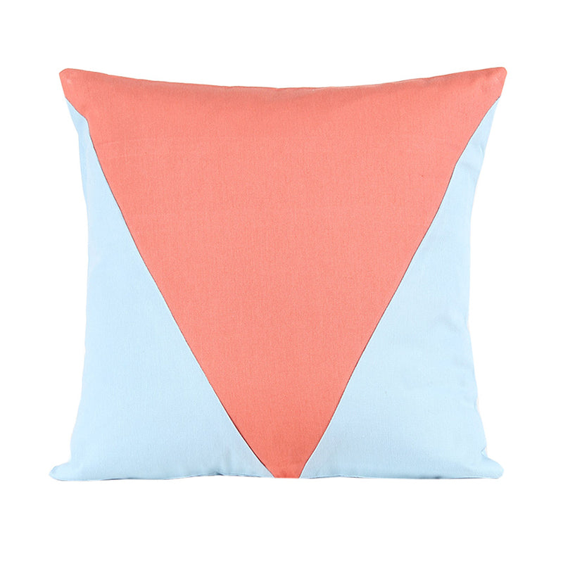 Buy Bhumiti Triva Cushion Cover (Blue & Peach) - Set Of Two Cushion Cover Sets from Vaaree