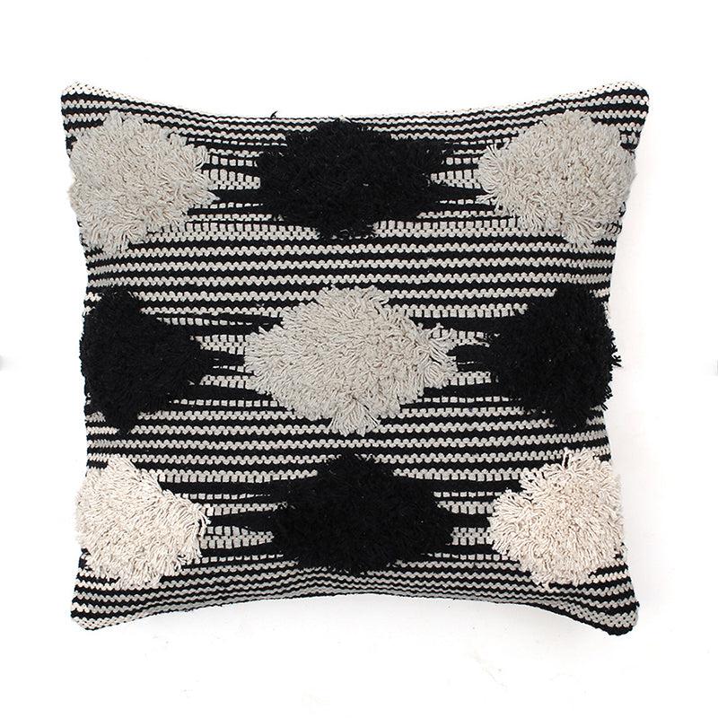 Buy Chaukadi Cushion Cover (Black) - Set Of Two Cushion Cover Sets from Vaaree