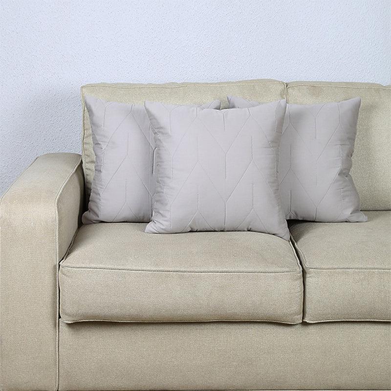 Buy Dhanesh Cushion Covers (Grey) - Set Of Three Cushion Cover Sets from Vaaree