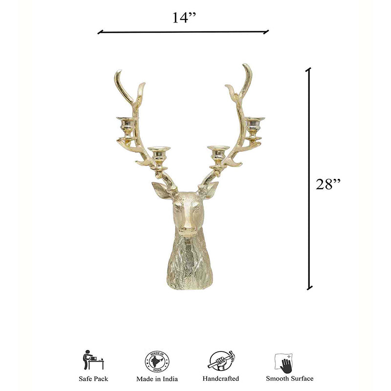 Buy Stag Shine Candle Holder - Gold Candle Holders from Vaaree