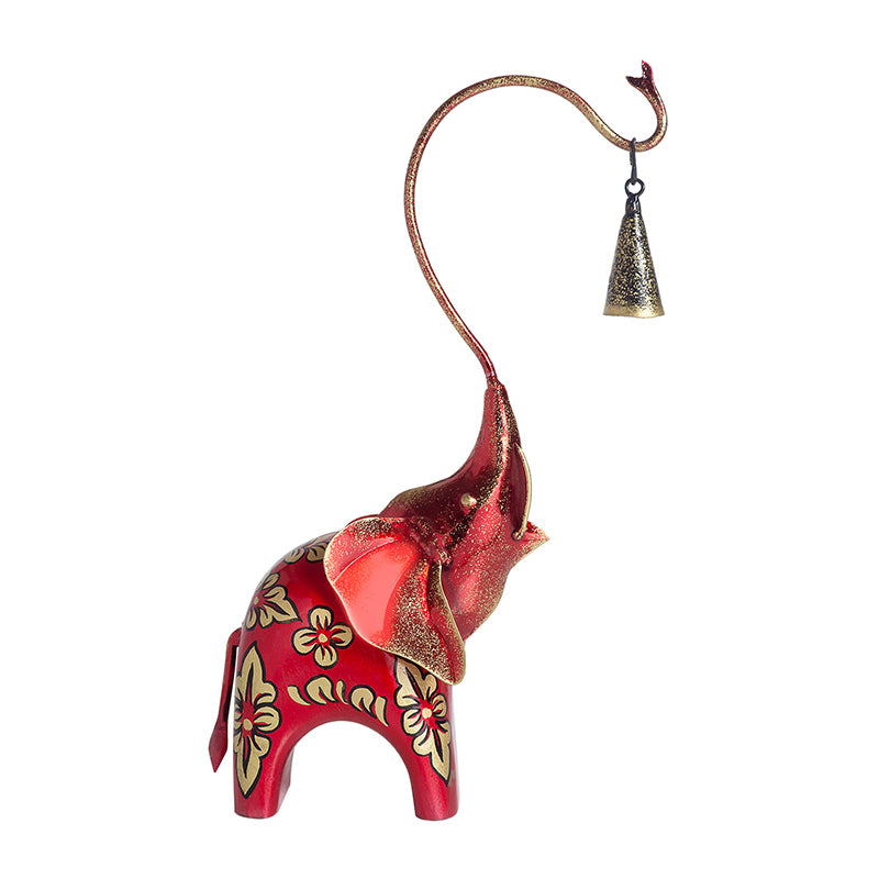 Buy Gaja Ghanti Showpiece - Red Showpieces from Vaaree