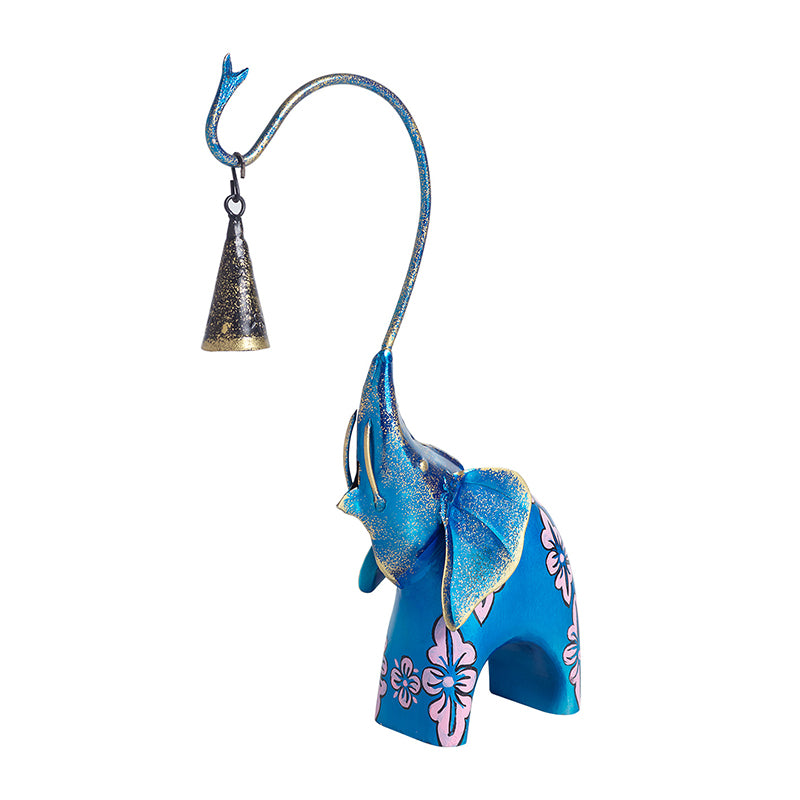 Buy Gaja Ghanti Showpiece - Blue Showpieces from Vaaree