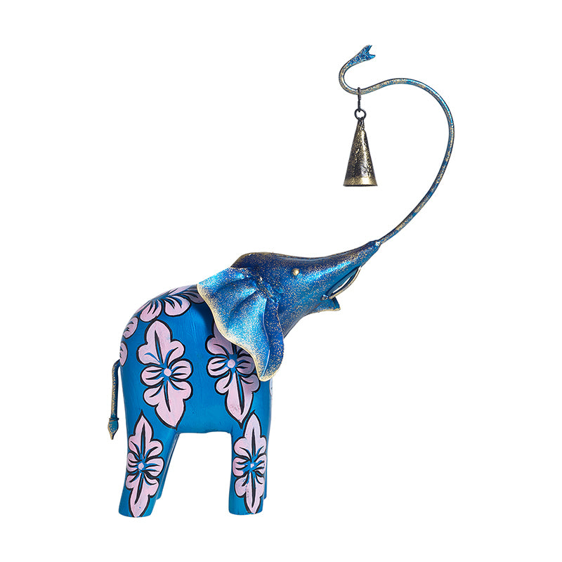 Buy Gajendra Ghanti Showpiece - Blue Showpieces from Vaaree