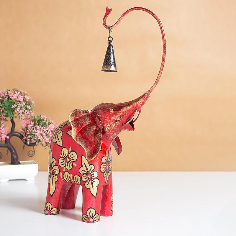 Buy Gajendra Ghanti Showpiece - Red Showpieces from Vaaree