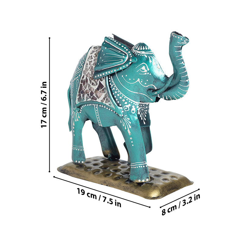 Buy Gajendra Glitter Showpiece - Blue Showpiece from Vaaree