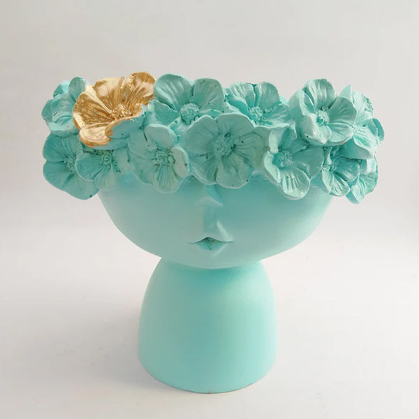 Buy Skyla Florenta Vase - Aqua Blue Vase from Vaaree