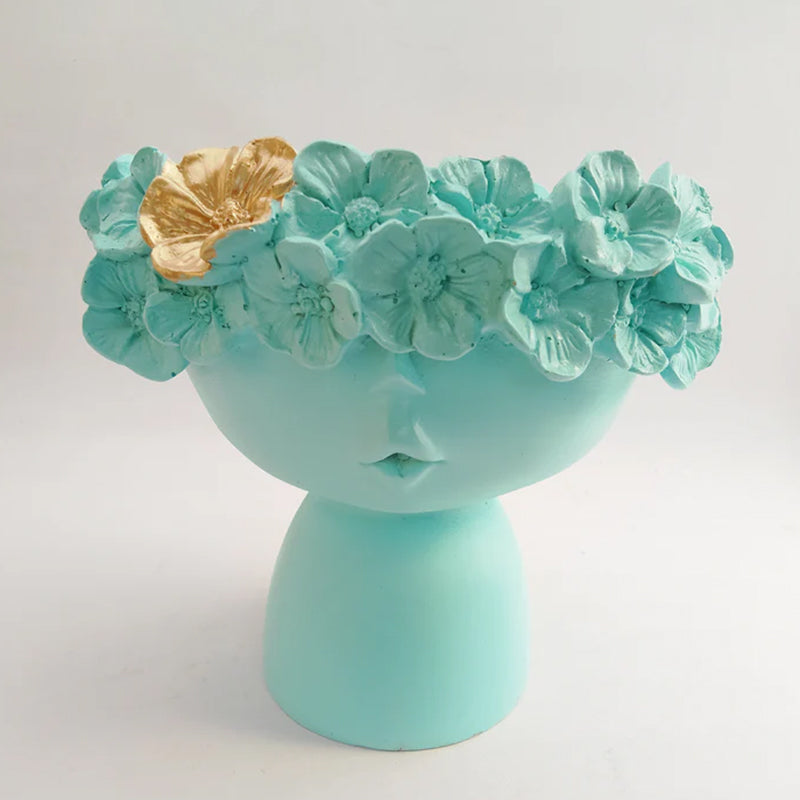 Buy Skyla Florenta Vase - Aqua Blue Vase from Vaaree