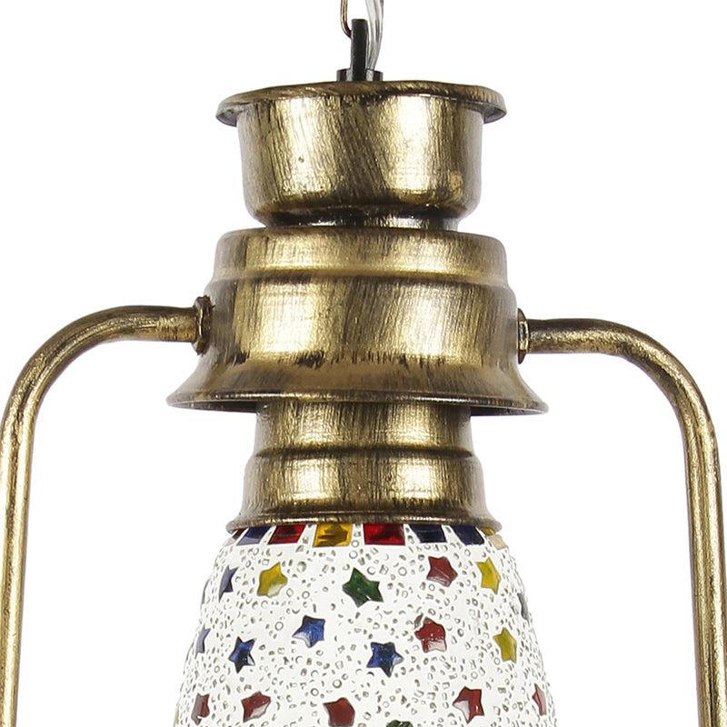 Buy Divyara Mosaic Lantern Ceiling Lamp - Gold Ceiling Lamp from Vaaree