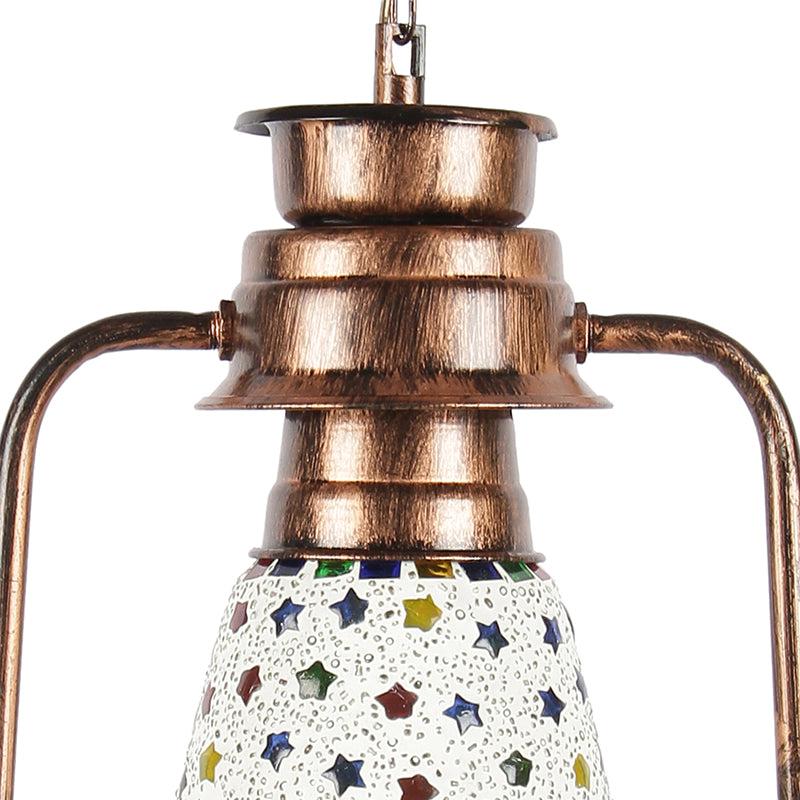 Buy Divyara Mosaic Lantern Ceiling Lamp - Copper Ceiling Lamp from Vaaree