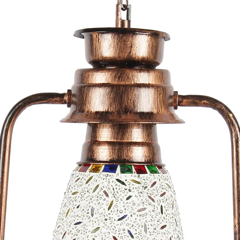 Buy Siera Mosaic Lantern Ceiling Lamp - Copper Ceiling Lamp from Vaaree