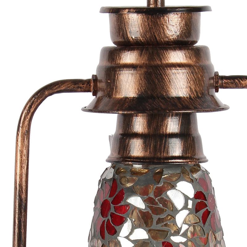 Buy Phoolkari Mosaic Lantern Table Lamp - Copper Table Lamp from Vaaree