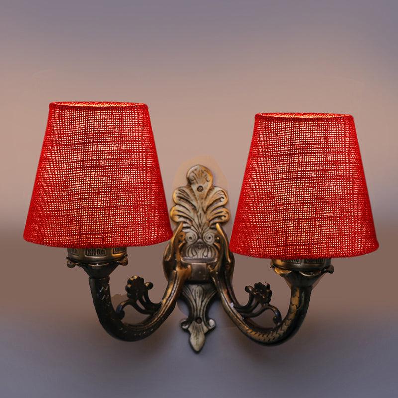 Buy Vintage Conical Duo Wall Lamp - Maroon Wall Lamp from Vaaree