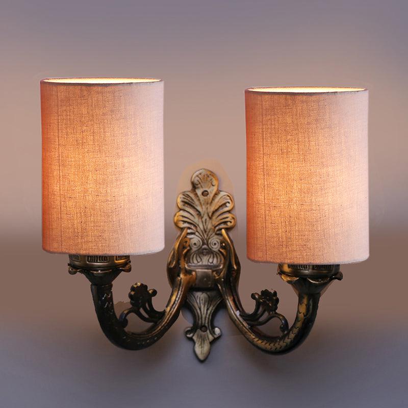 Buy Vintage Cylindrical Duo Wall Lamp - Grey Wall Lamp from Vaaree