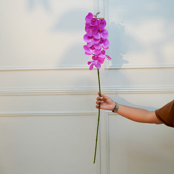 Faux Orchid Flower Stick (Fuchsia) - 40 CM