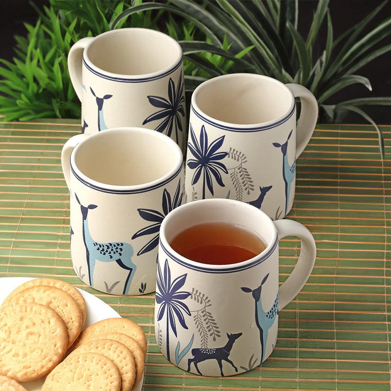 Buy Blue Tropica Mug (300 ML) - Set Of Four Mug & Tea Cup from Vaaree