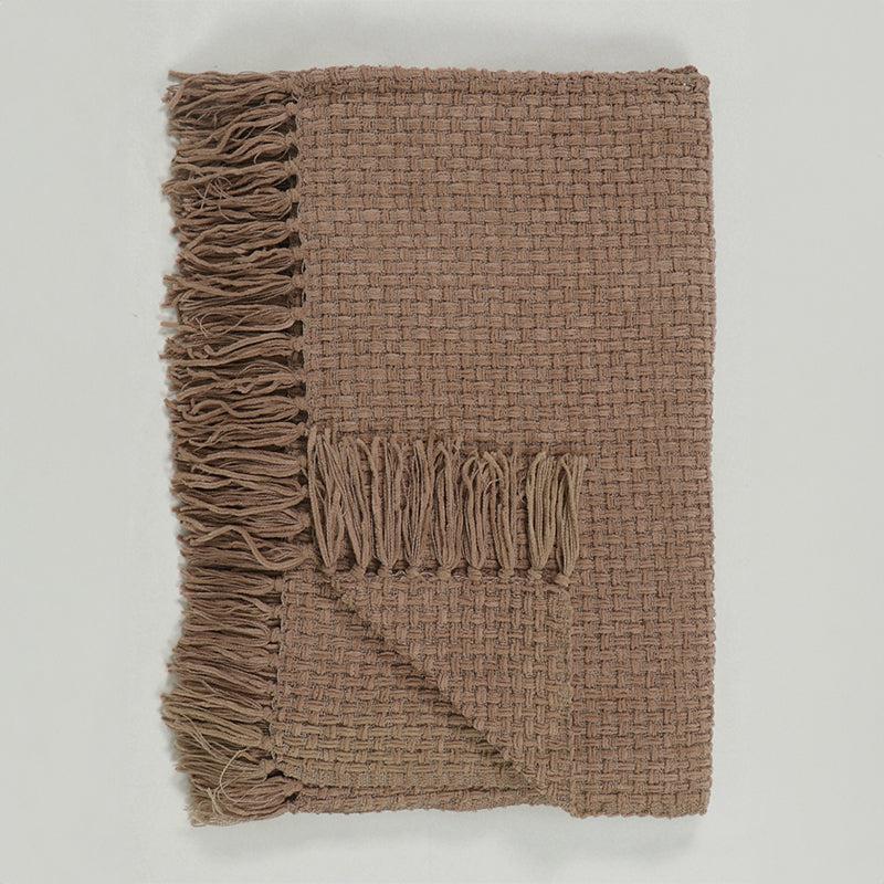 Buy Cozy Loom Throw - Coffee Throws from Vaaree