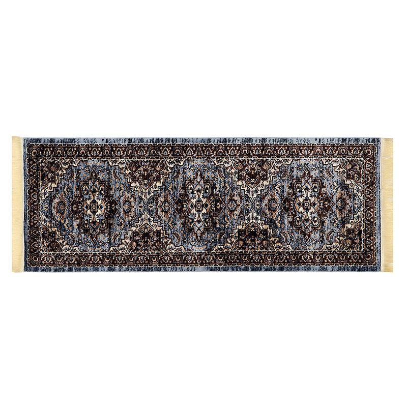 Buy Nikha Ethnic Runner Rug - Light Blue Runner Rug from Vaaree