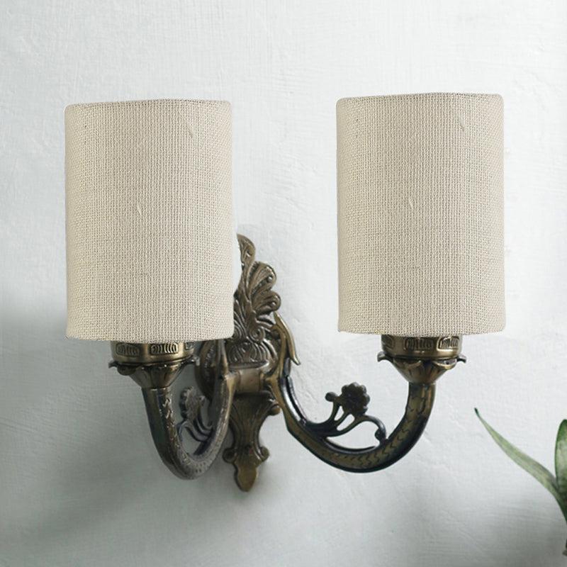 Buy Vintage Cylindrical Duo Wall Lamp - White Wall Lamp from Vaaree