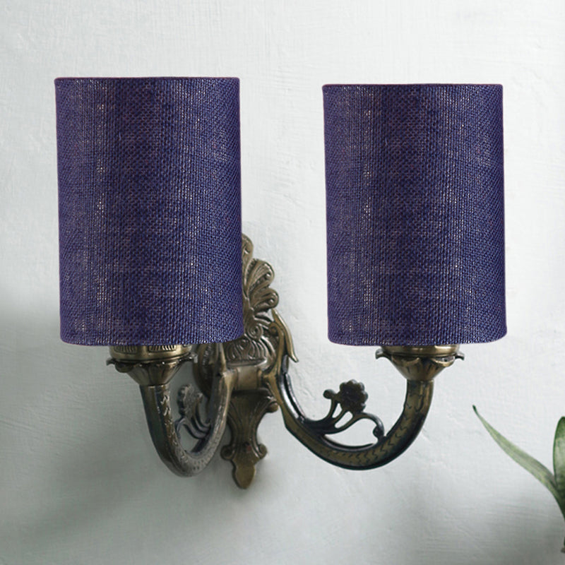 Wall Lamp - Vintage Cylindrical Duo Wall Lamp - Blue