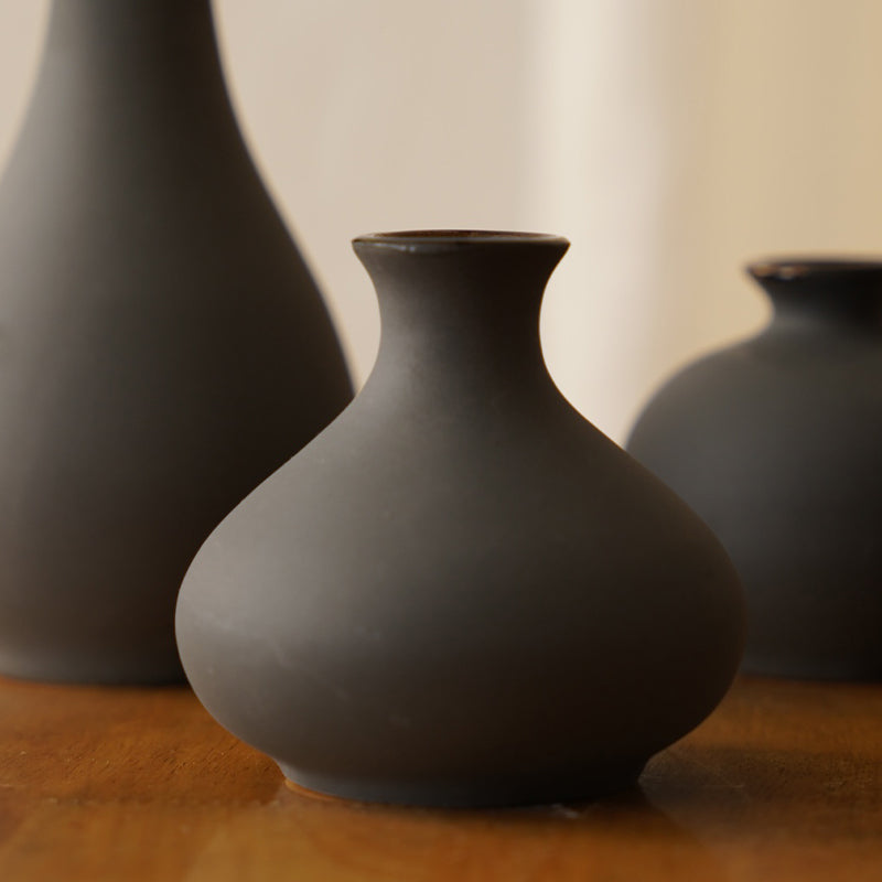 Buy Narcia Boho Vase (Black) - Five Piece Set Vase from Vaaree