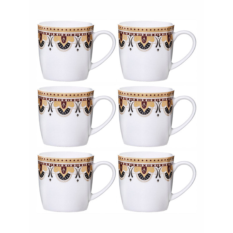 Mug & Tea Cup - Sukrita Ethnic Mug (200 ML) - Set Of Six