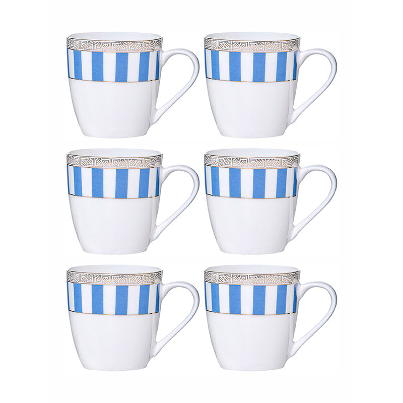 Mug & Tea Cup - Mida Stripe Mug (180 ML) - Set Of Six